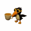 Cappuccino Crow Toy