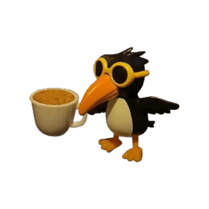 Cappuccino Crow Toy